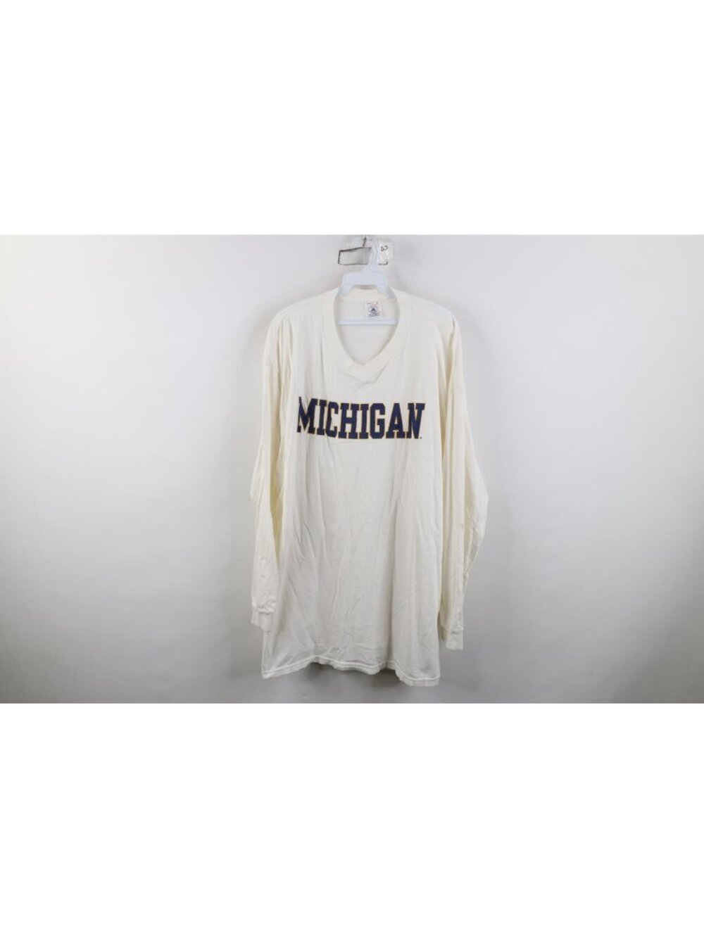 Vintage 90s Y2K University of Michigan Long Sleeve T-Shirt Mens Size 2XL White